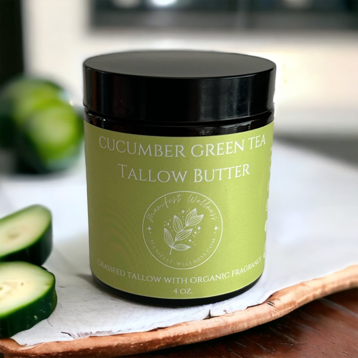 Cucumber Green Tea Grass-fed Tallow Butter