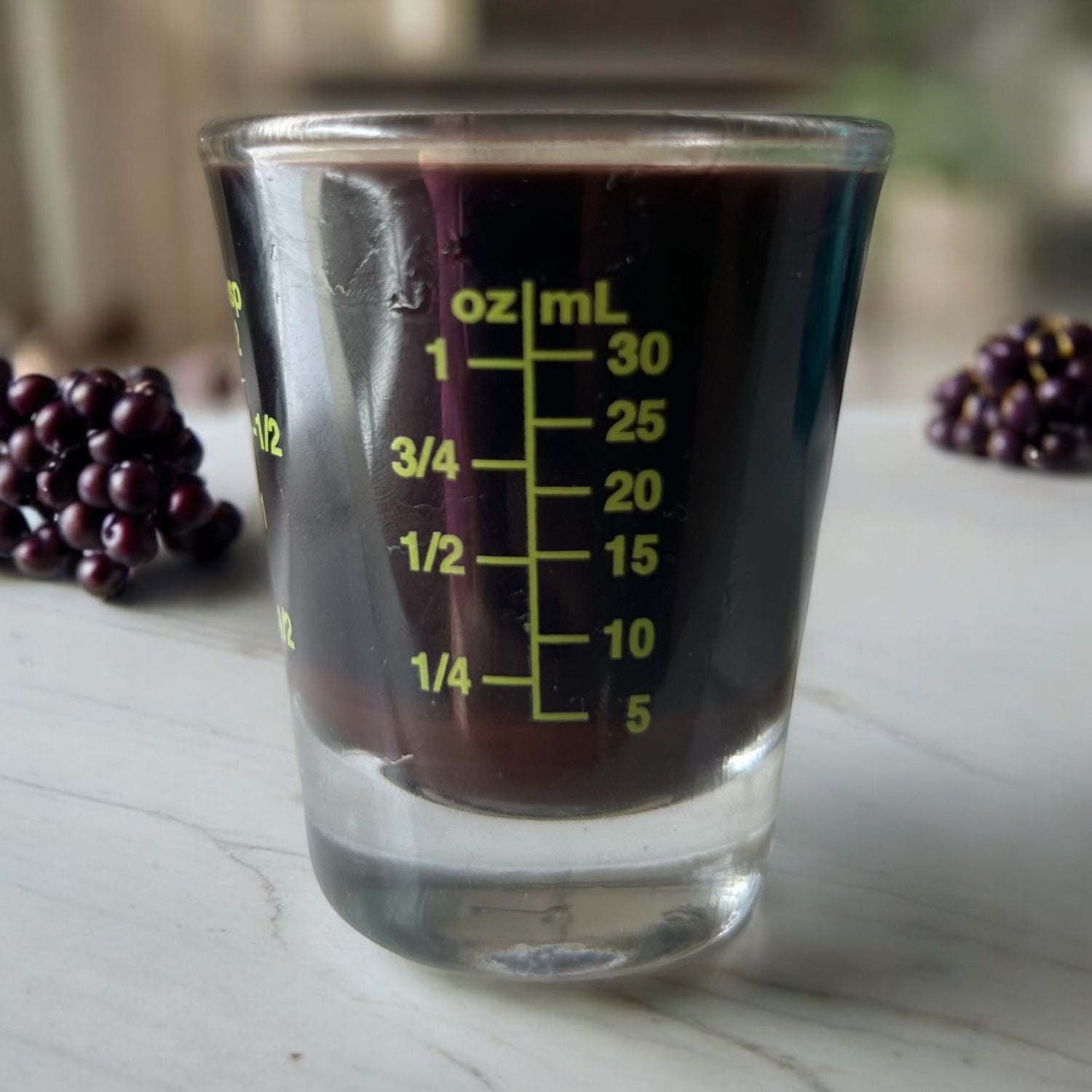 Manifest Wellness Shot Glass with Measurments